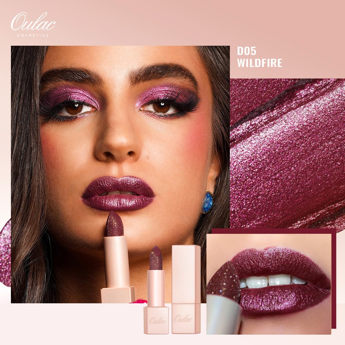 Labial Hidratante Brillo Infinito, Vegano y Sin Gluten, D05 Wildfire
