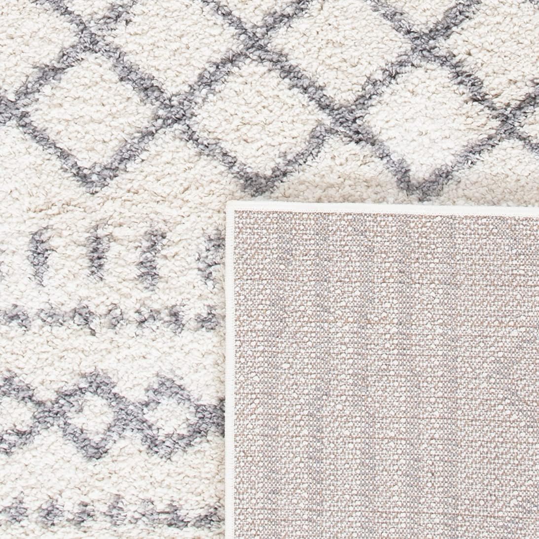 Alfombra de área Shag, diseño marroquí, fácil cuidado, ASG741F