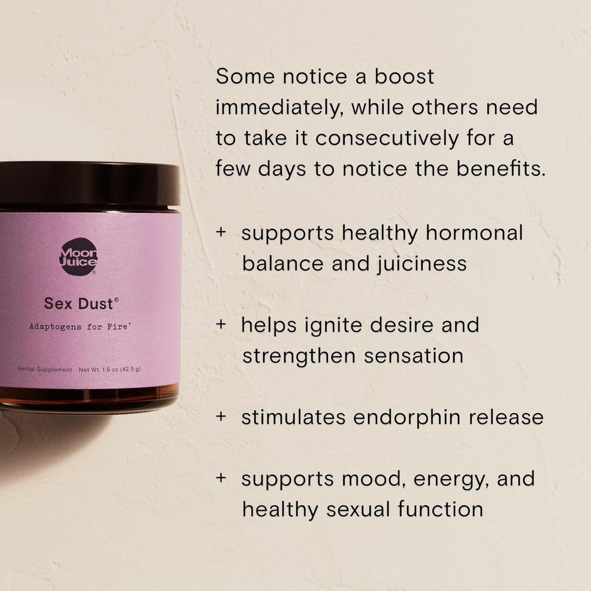 Polvo de Sexo Moon Juice, Impulso Sexual, Equilibrio Hormonal, 14 servicios