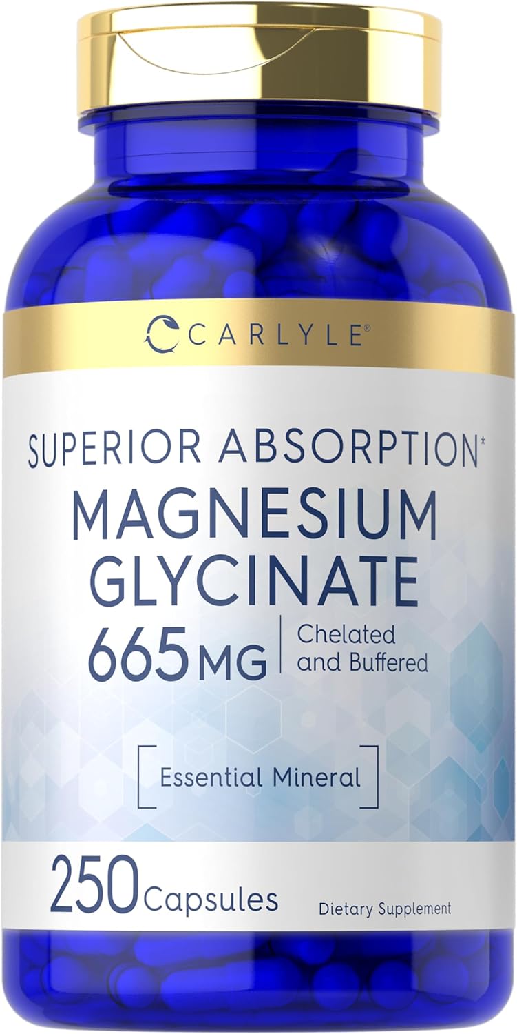 Carlyle Magnesio Glicinato | 665 mg | 250 cápsulas | Sin gluten
