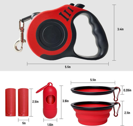 Correa Retráctil Automática para Perros con Bol y Dispensador