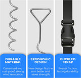 Kit de anclaje para cama elástica SereneLife, 4 estacas 15.75