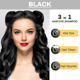 cosmpro Champú de tinte para cabello negro para cobertura.