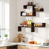Estantes Flotantes SRIWATANA para Pared, Set de 5, Madera