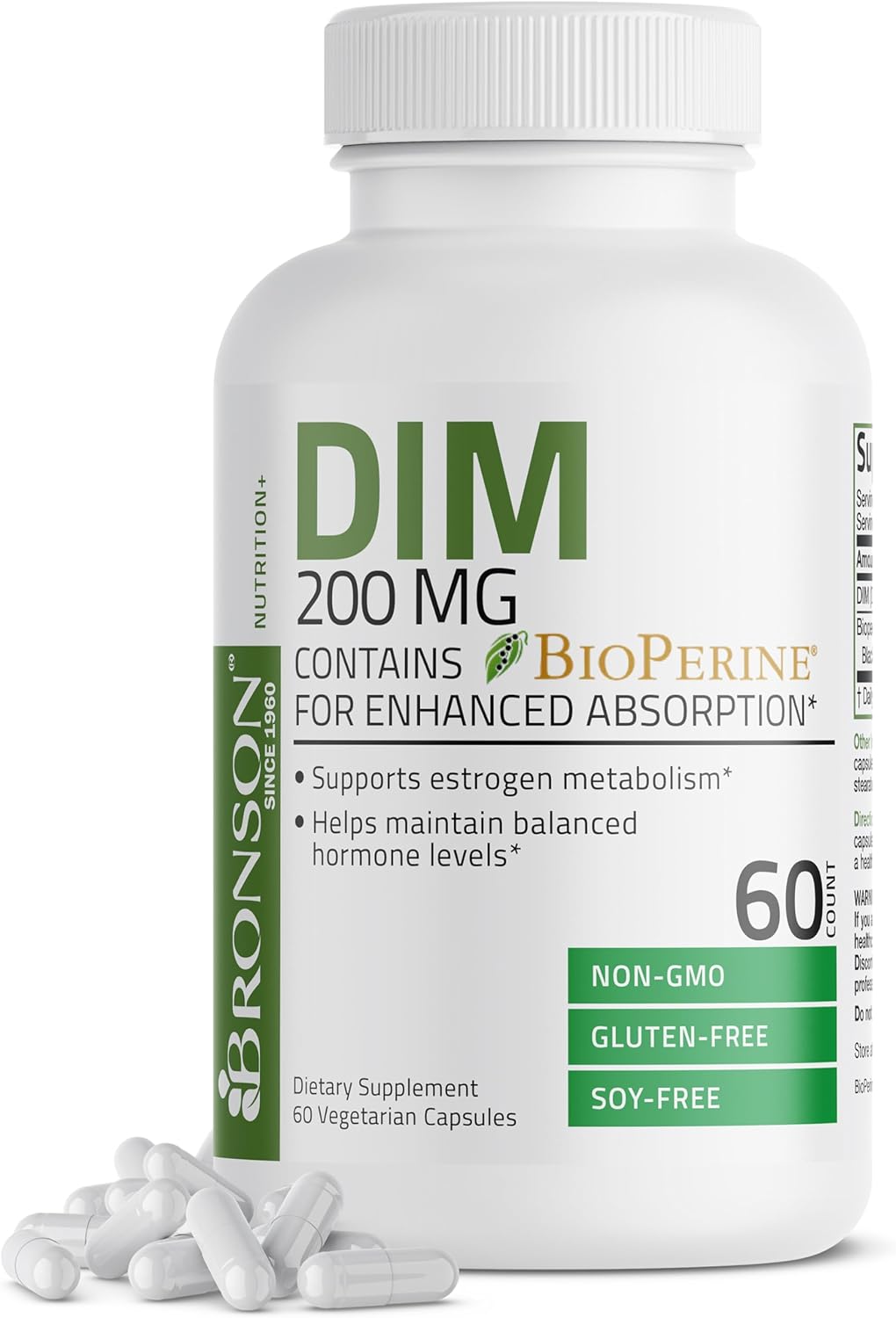 Suplemento para una absorción mejorada metabolismo Bronson