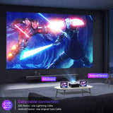 Proyector Full HD 1080P, 15000LM, 4K Compatible, Pantalla Incluida