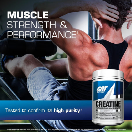Creatina Monohidrato GAT SPORT 300g, Fuerza, Salud, Resistencia