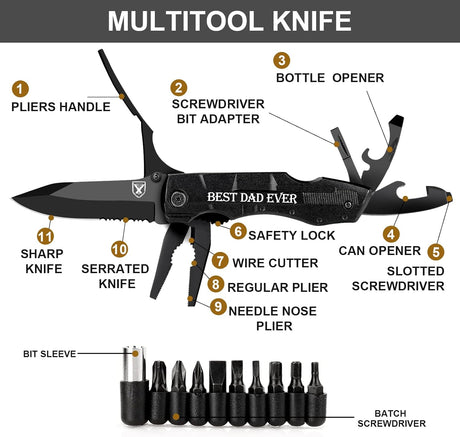 Cuchillo de bolsillo multiherramienta para el mejor papá