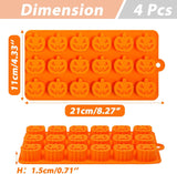 Moldes de Silicona Webake para Chocolates de Halloween 4PCS