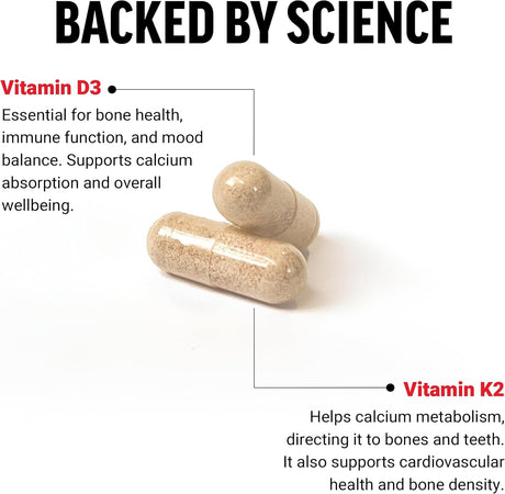 Suplemento de Vitamina D3 K2 FORCE FACTOR, 120 Cápsulas