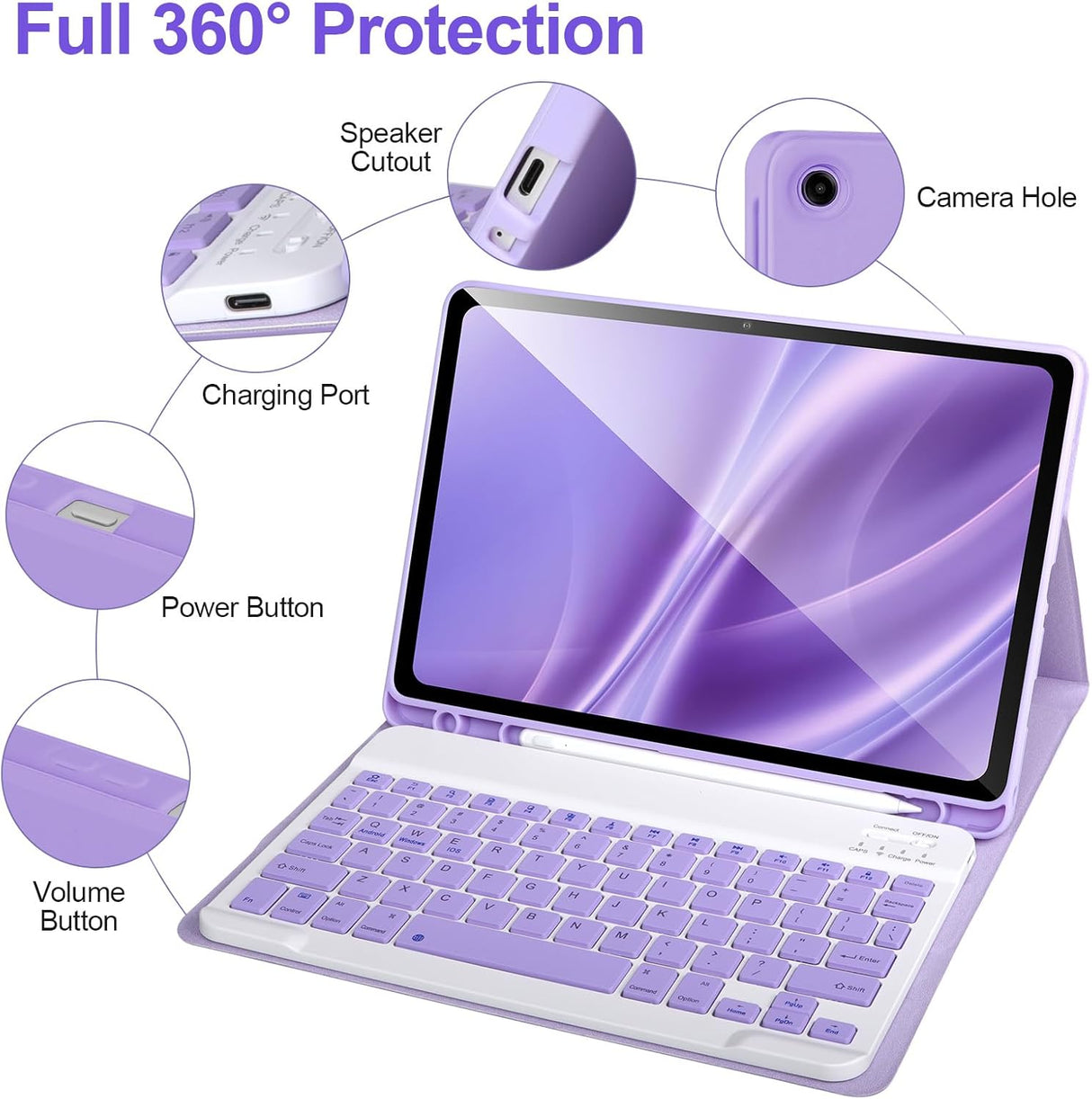 Funda con Teclado Samsung Galaxy Tab A9+/Plus 11'' 2023