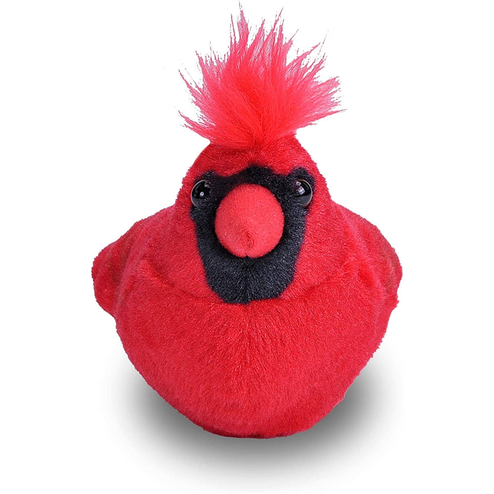 Peluche de Cardinal con auténtico sonido de pájaro Rojo