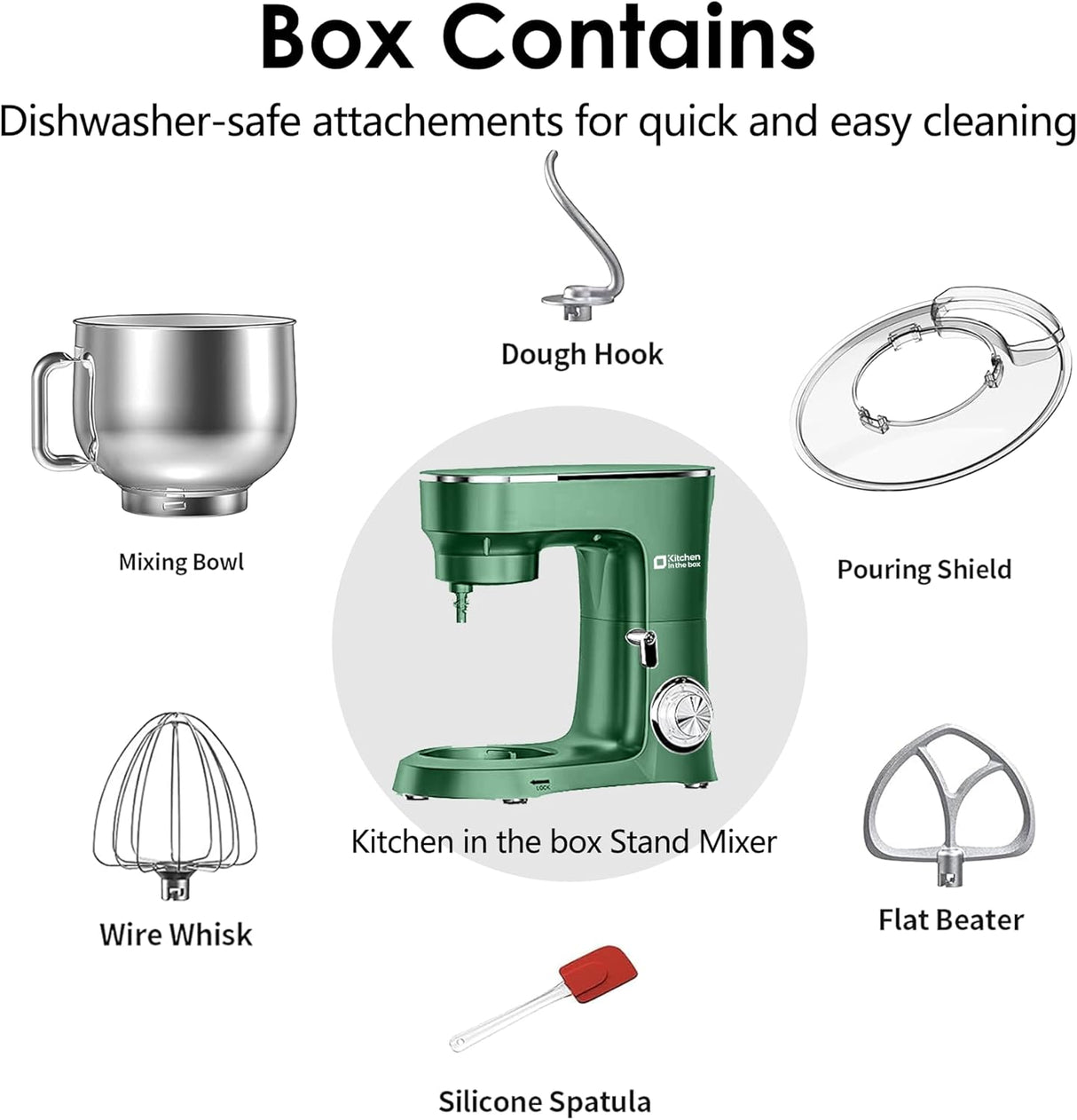 Mezcladora de Cocina Kitchen in the Box 900W 8.5QT 10 Velocidades