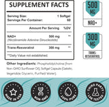 Suplemento real de NAD potenciador envejecimiento saludable