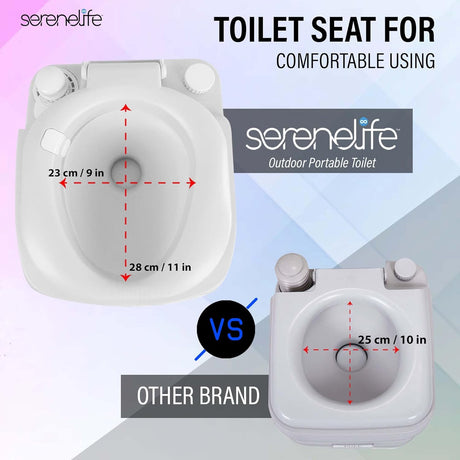 Inodoro portátil para camping de 5.8 galones SereneLife