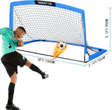 Porteria portatil para juego, color azul, con bolsa transparente