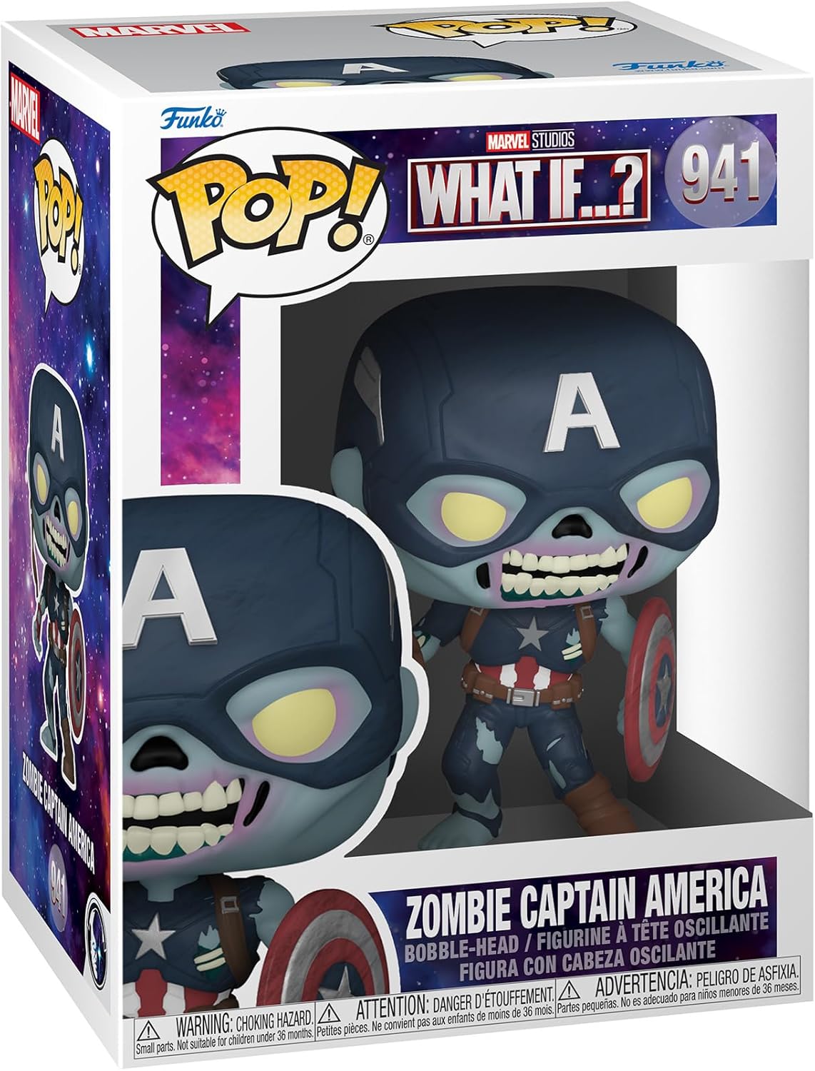 Funko Pop! Marvel: Zombie Capitán América Vinilo Bobblehead