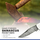 Cuchillo de bolsillo de Damasco para hombre azul