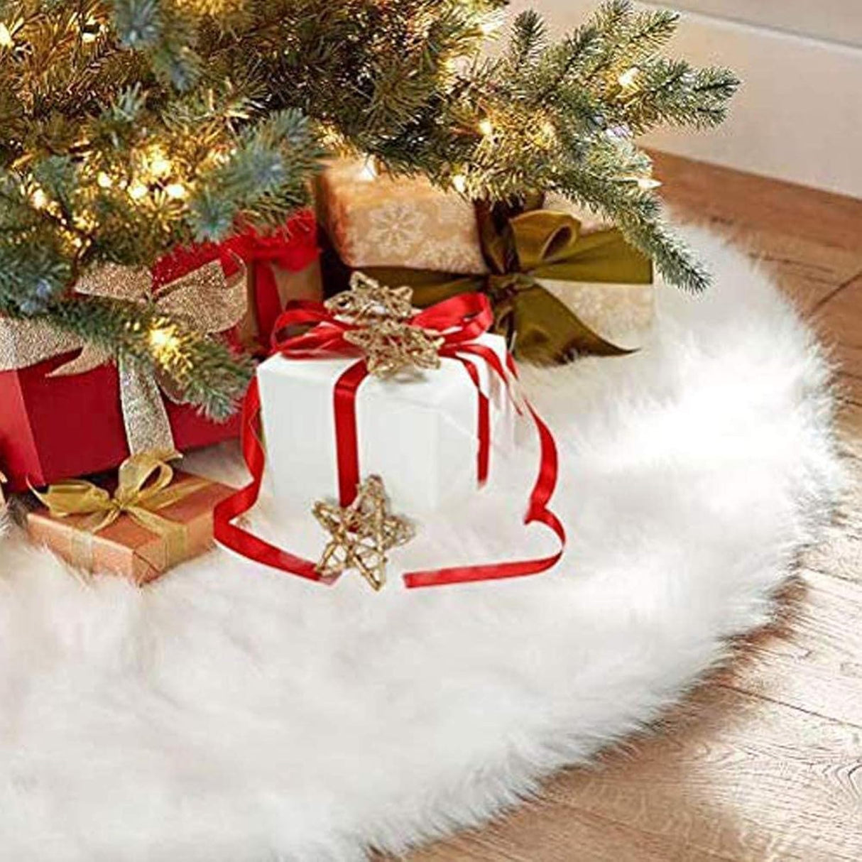 Funda para árbol de Navidad CHICHIC, piel sintética, 48 pulgadas