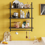 Estantería Flotante Bestier, 3 Niveles para Cocina y Baño