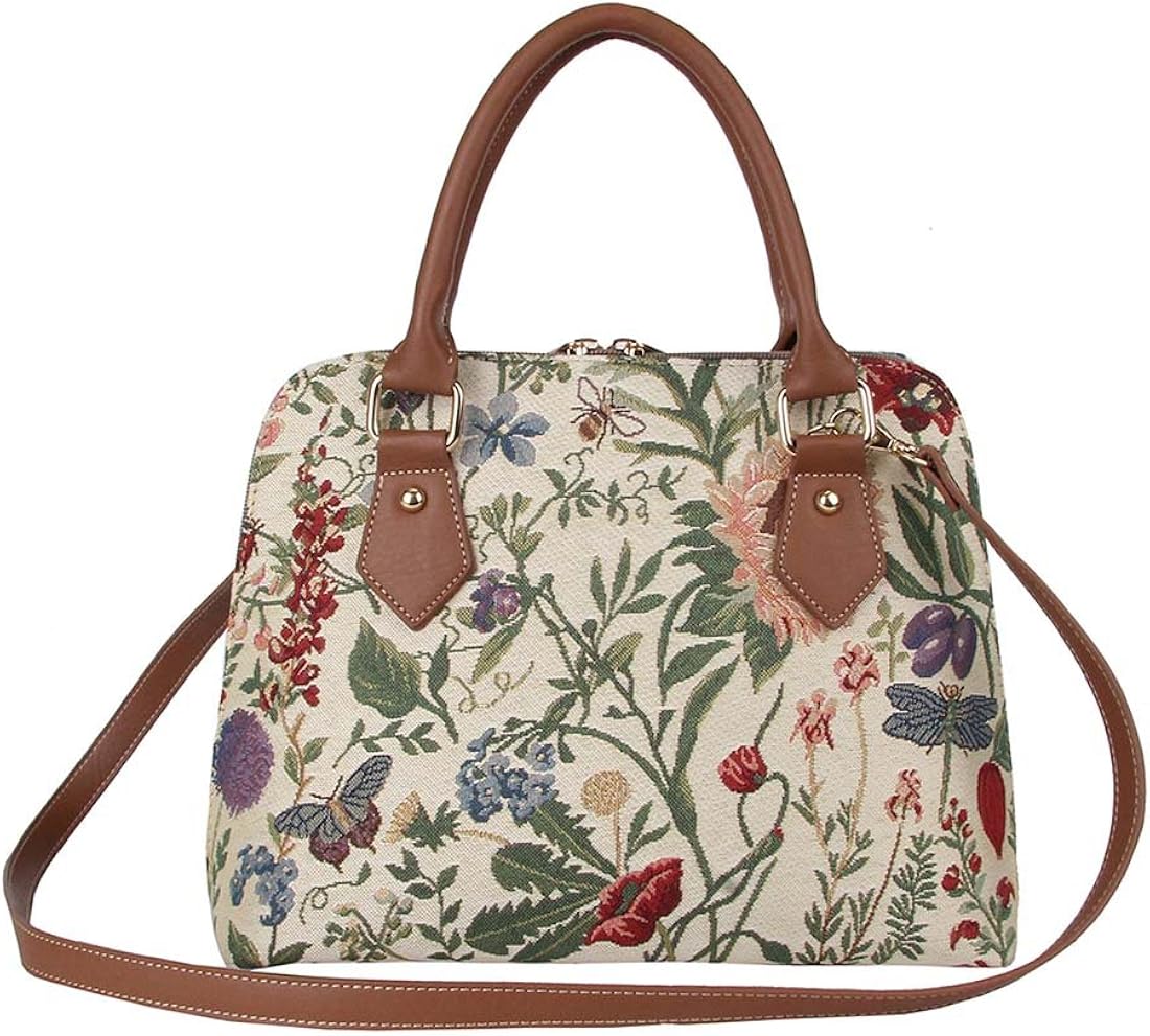 Bolso de hombro Signare con tapiz de flores para mujer