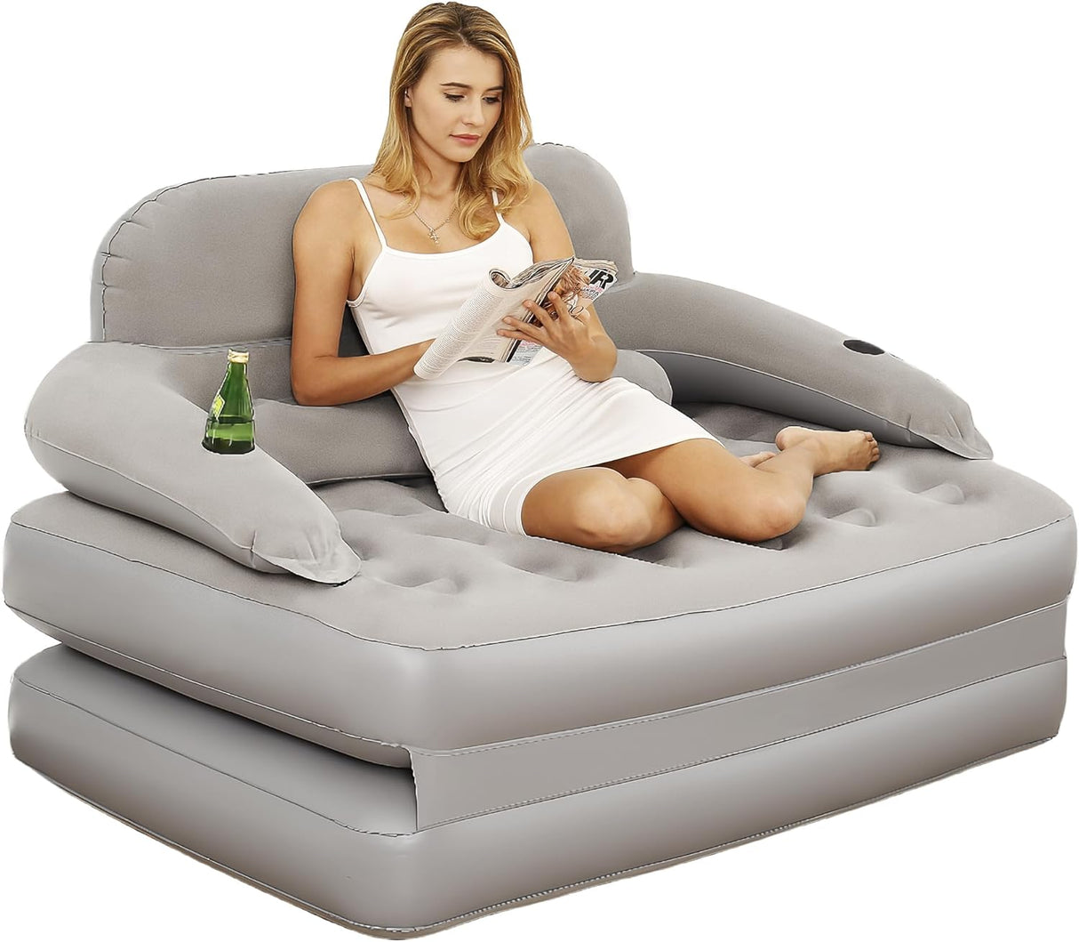 Sofá Inflable JEASONG con Respaldo y Bomba, Multiusos