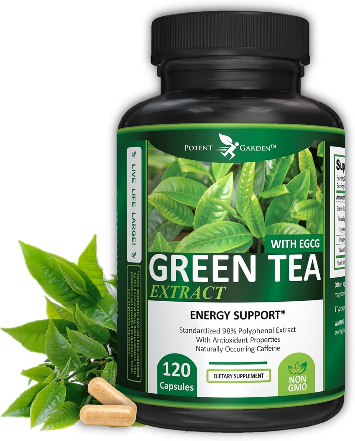 Extracto de Té Verde Potente con EGCG, Energía y Defensa Natural
