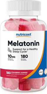 Nutricost Sleep 10 mg 180 gomitas 90 porc  sabor a fresa