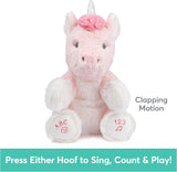 GUND Alora Unicorn Peluche Animado, Canta ABC y 123, 11”