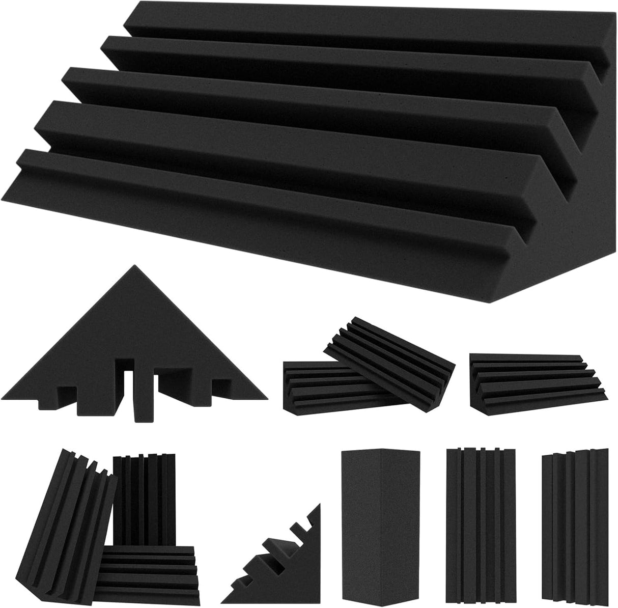 Trampas de graves TroyStudio, 12 Pcs 4x4x12, paneles acústicos