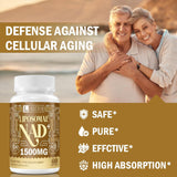 Suplemento Liposomal NAD+ con TMG, Defensa Antienvejecimiento