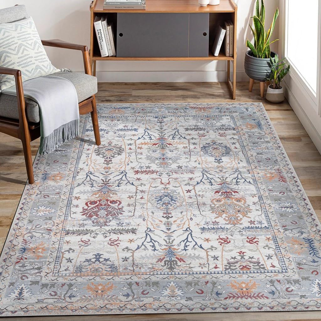 Alfombra Adiva 3x5 Lavable Antideslizante Vintage 3' x 5