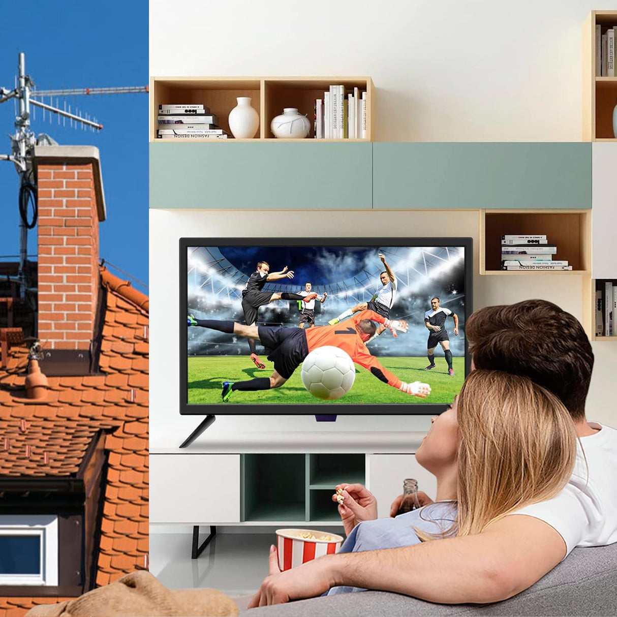 TV 22 1080p LED, Pantalla Plana, HDMI/VGA/RCA/USB, Sin DVD