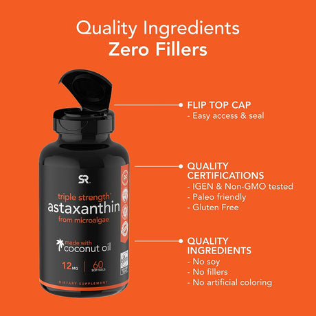 Suplementos Alimenticios de astaxantina de triple fuerza