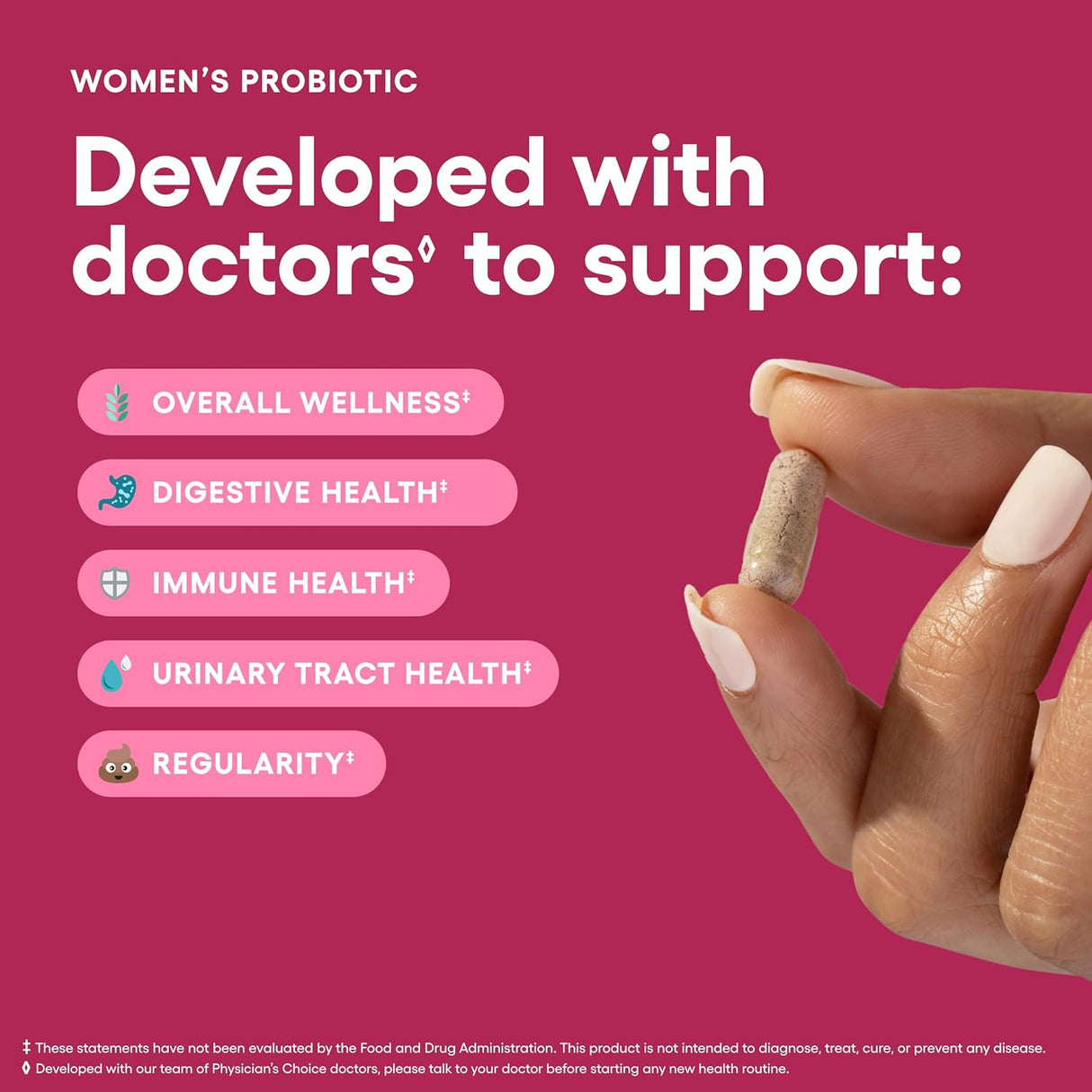 Probióticos para mujeres - Physician's Choice - 50 mil millones CFU