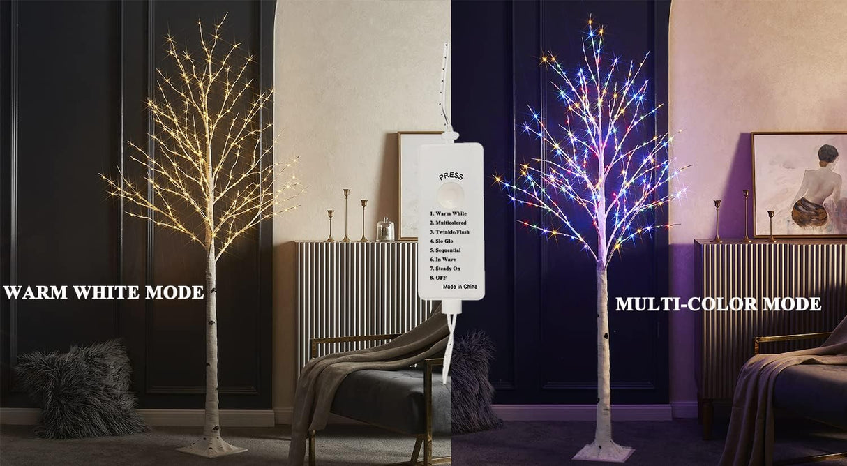 Árbol LED Birchlitland 6FT 330L con luces múltiples, modelo 2023