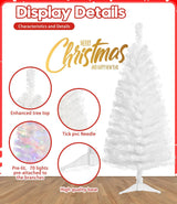 Árbol de Navidad Artificial Preiluminado, luces cálidas y de color, 4 pies