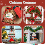 Adornos Navideños Personalizados 2024 - 4 Nombres para Familia