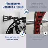 Soporte de pared resistente para 6 bicicletas, hasta 300 lb