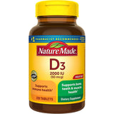 Suplementos  Vitamina D3 220 tabletas 2000 UI (50 mcg)