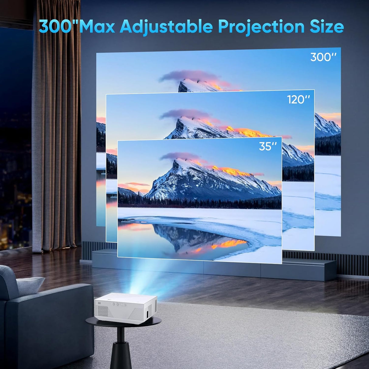 Proyector Mini 16000 Lumens Full HD WiFi Bluetooth Portátil