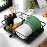 Escurridor de platos de acero inoxidable para cocina, 12"x15