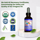 Aceite de Orégano Salvaje Mediterráneo Orgánico, Extra Fuerza 83% Carvacrol, 1 oz