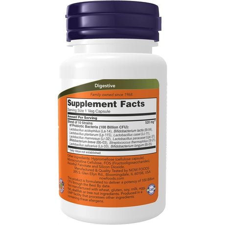 Suplemento Probiótic-10™ con 10 cepas sin lácteos soja 30 un