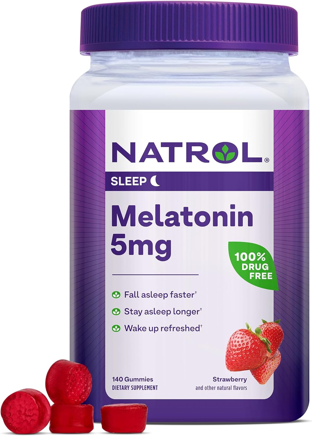 Natrol Gomitas suplementos para dormir  de 5 mg para  adulto