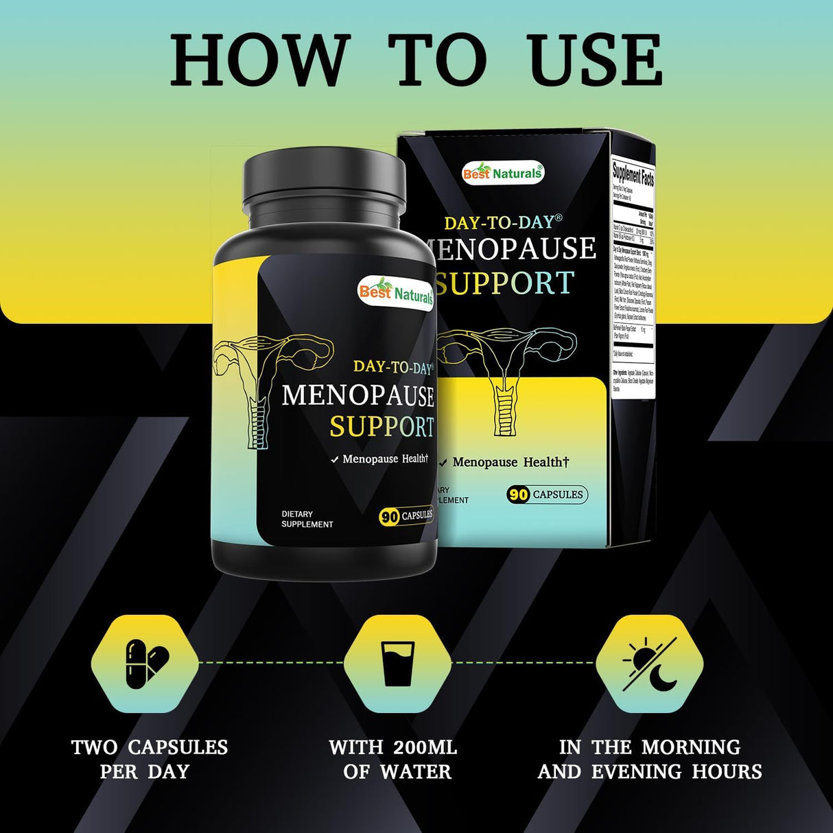 Suplemento para la menopausia Naturals Day-to-Day, 90 cápsulas