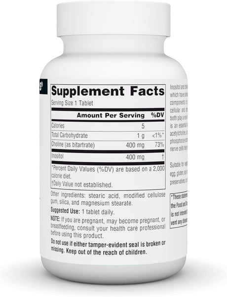 Inositol & Colina Source Naturals 800 mg, 50 tablet