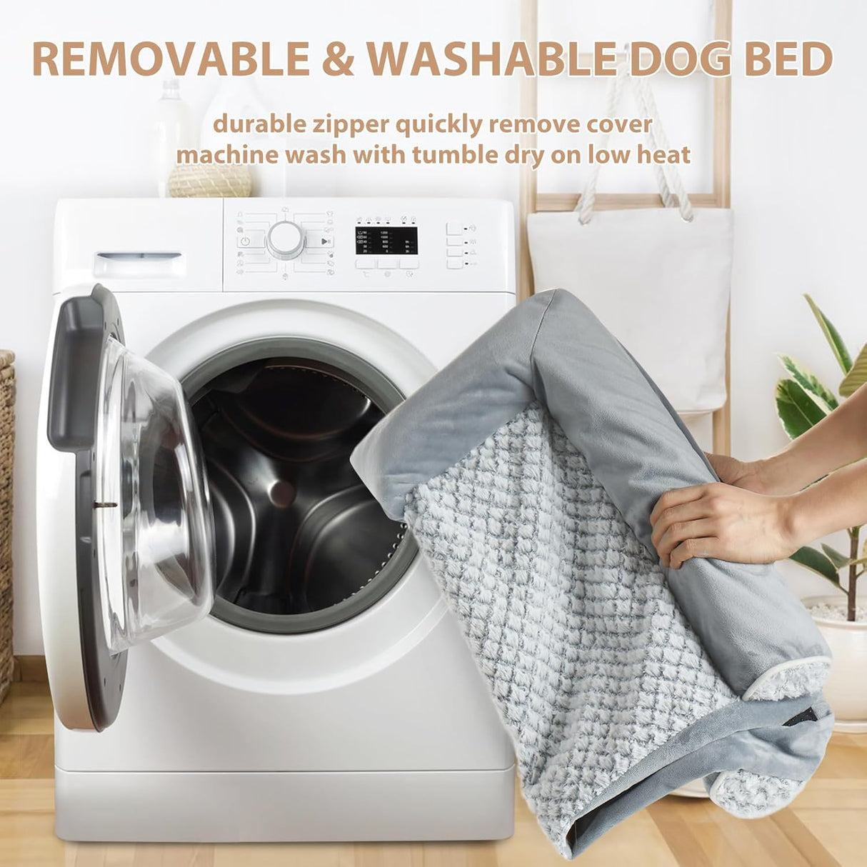 Cama ortopédica para perros WNPETHOME, con funda impermeable