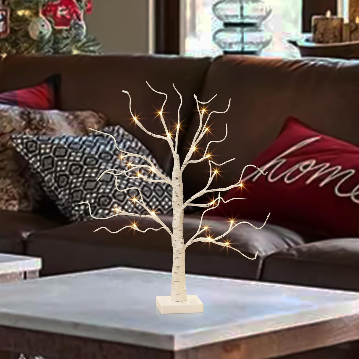 Árbol de Navidad iluminado, decoraciones con luces LED, 22