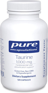 Taurina 1,000 mg Pure Encapsulations - Salud Cardiaca 120 Caps
